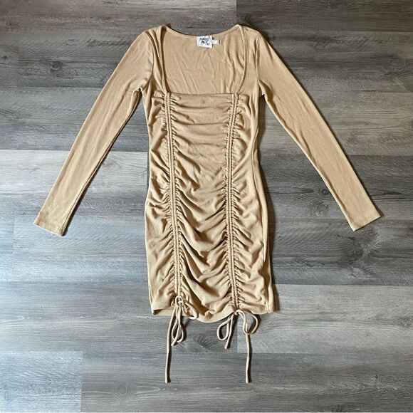 Princess Polly Ribbed Bodycon Dress Long Sleeve Adjustable Stretchy 4 - Picture 2 of 10